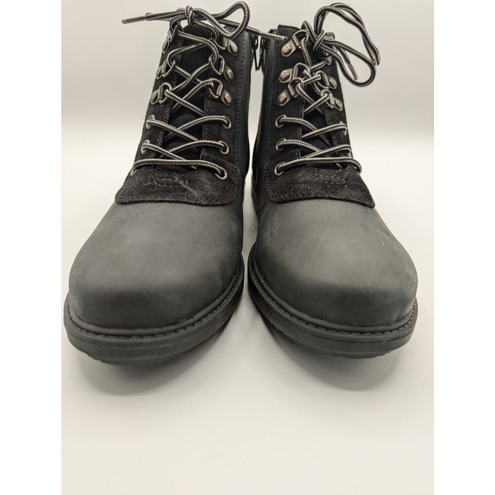 Clarks | Raisie Vita Boot Ankle Leather Zip Up & Tie | Sz 9.5 W - Picture 3 of 12